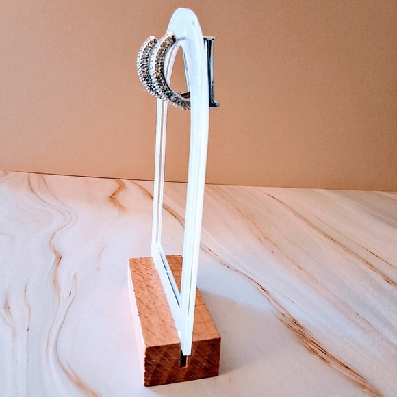 Christian Dior Crystal Hoop Earrings – Authentic Timeless Luxury - Picture 7 of 9